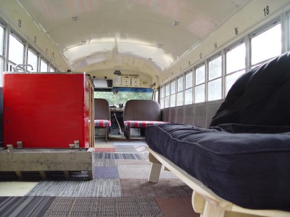 camper from school bus